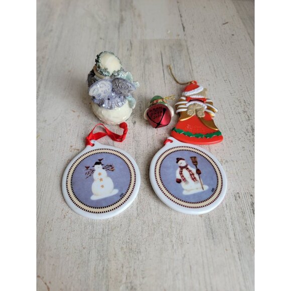 Snowman bell tree ornament Xmas set broom variety set - Picture 8 of 8